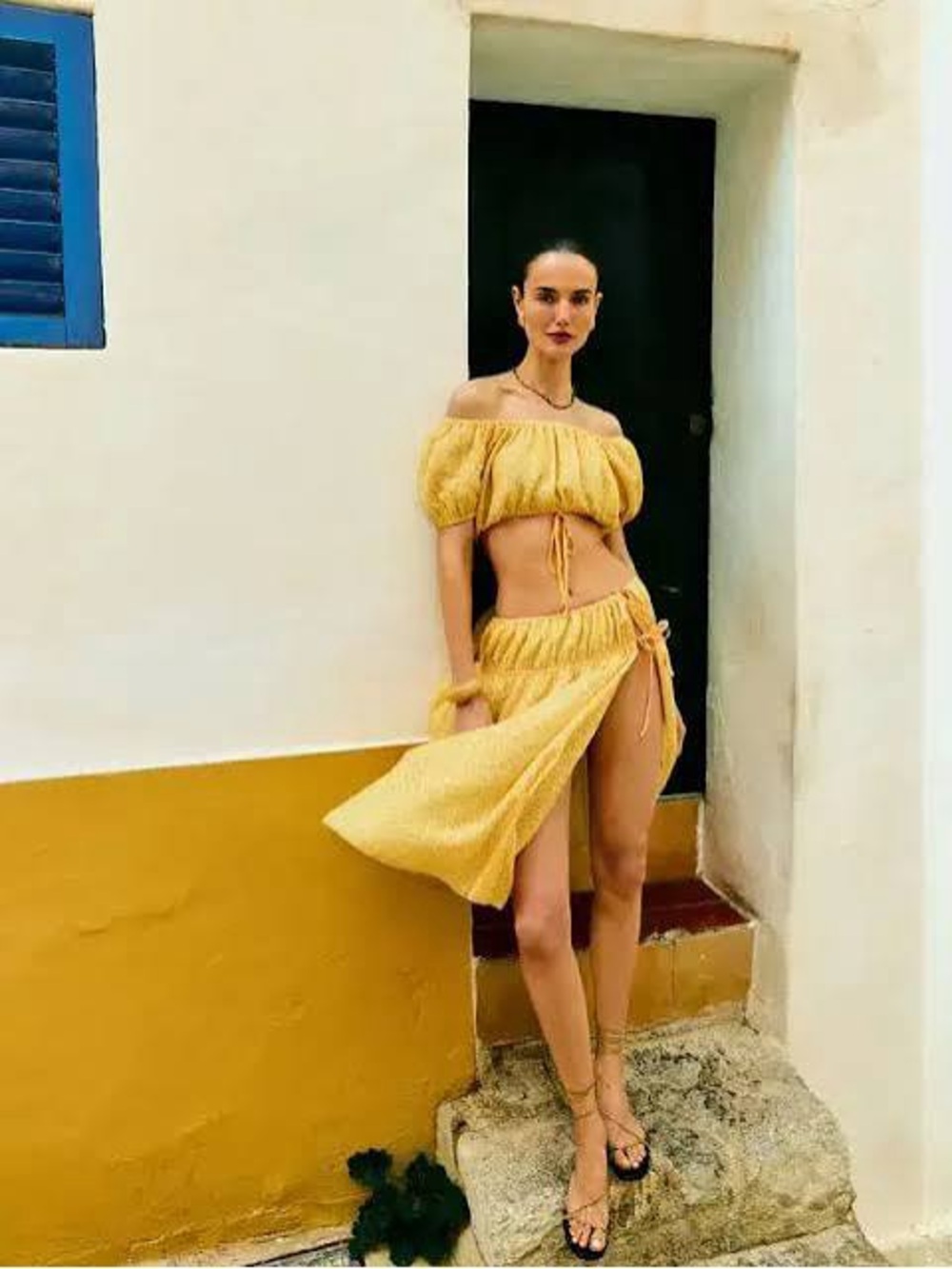 Reformation Valeria sunflower top